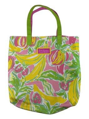 Lilly Pulitzer Tropical Fruit Print Tote Shoulder Bag